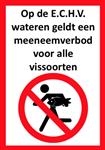 Verboden gevangen vis mee te nemen!